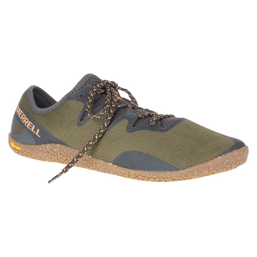 Chaussure Trail Merrell Vapor Glove 5 Vert Olive Homme | U.M.BGUC